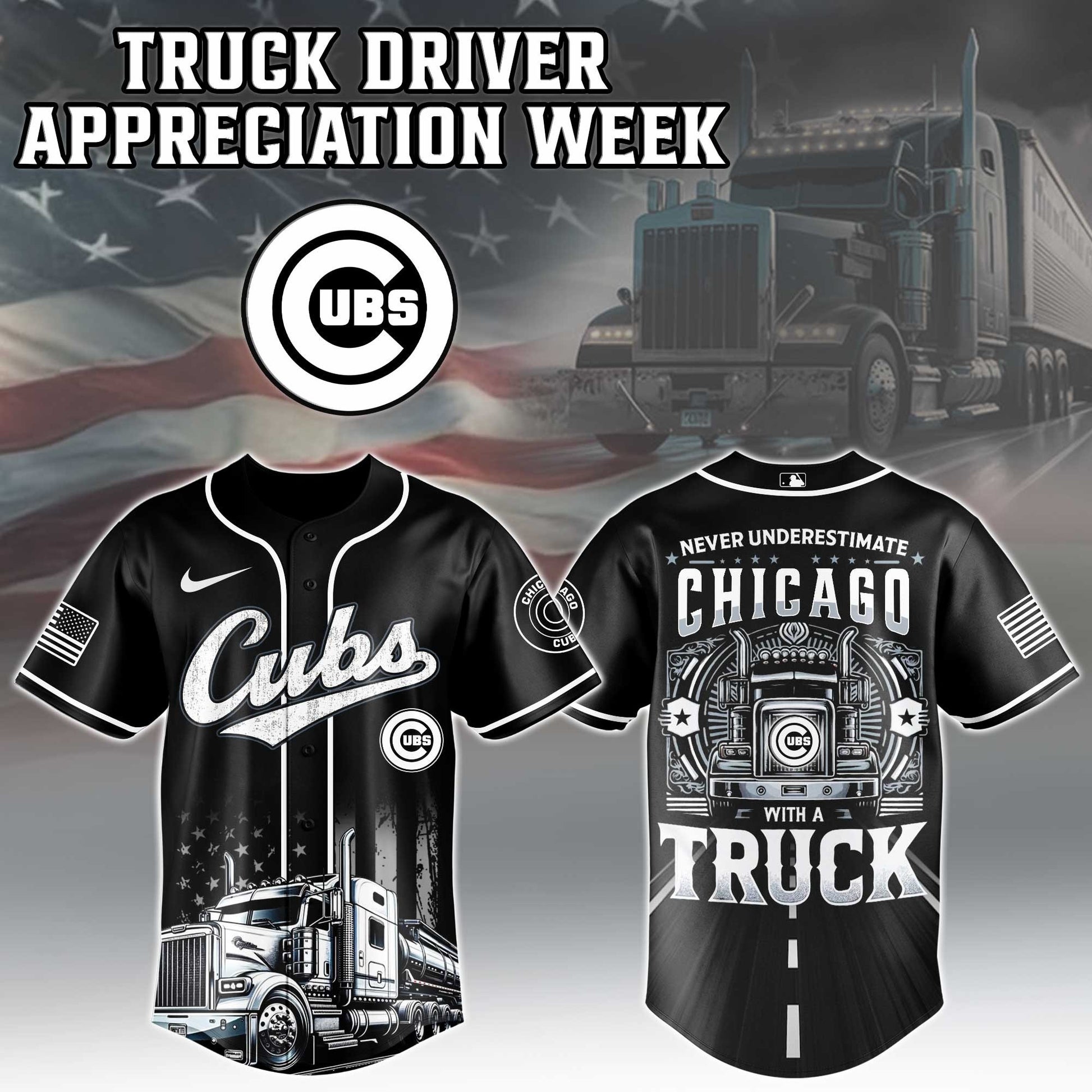 Chicago Cubs X Nation Truck Driver Appreciation Week Edition Jersey 2026