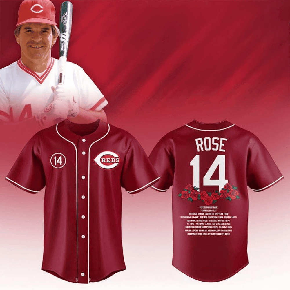 Cincinnati Reds x Pete Rose Night Baseball Jersey 2026 Cincinnati Reds Merch Husband Gifts