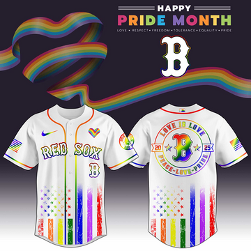 Boston Red Sox x Happy Pride Month 2026 Baseball Jersey Boston Red Sox Merch Dad Gifts