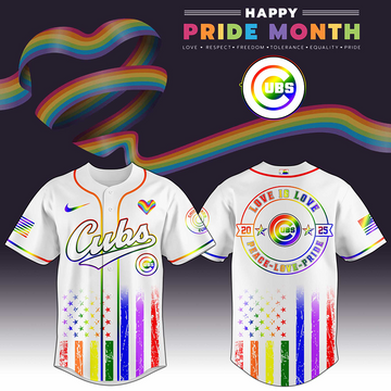 Chicago Cubs x Happy Pride Month 2026 Baseball Jersey Chicago Cubs Merch Father's Day Gifts