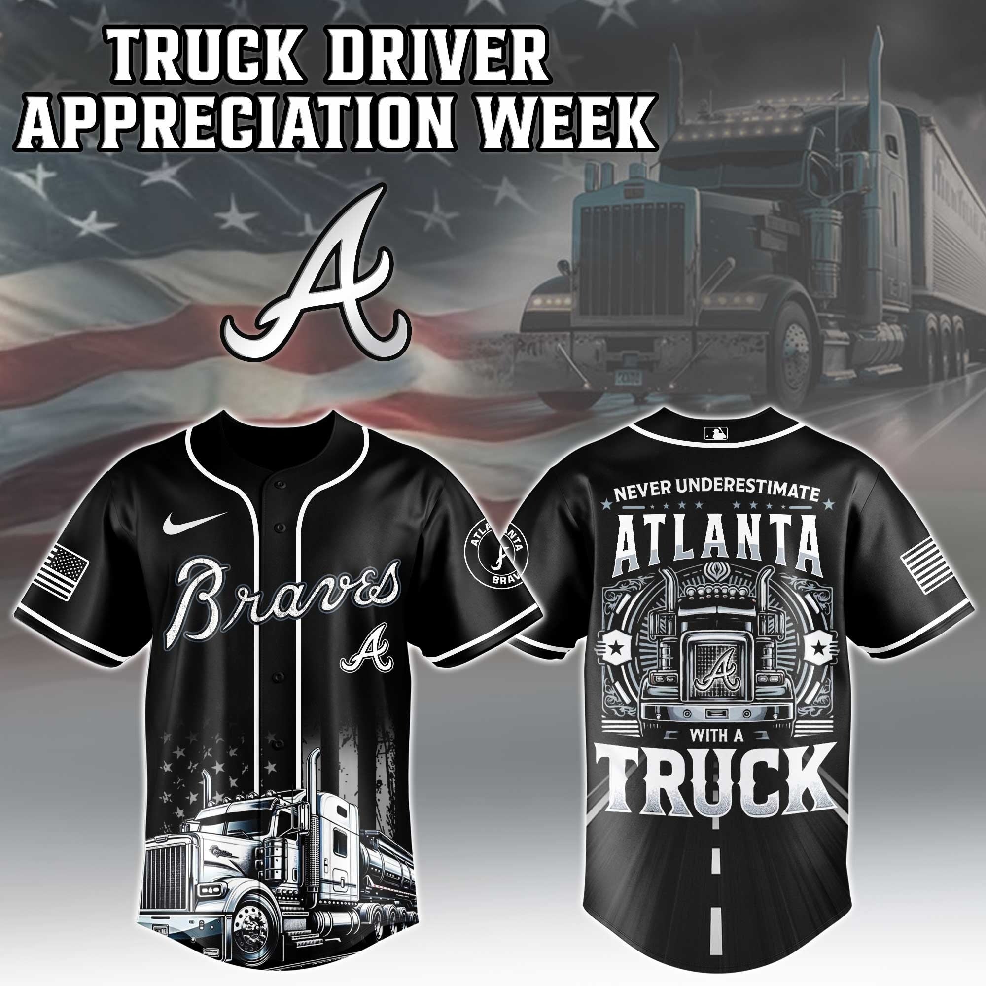 Atlanta Braves X Nation Truck Driver Appreciation Week Edition Jersey 2026