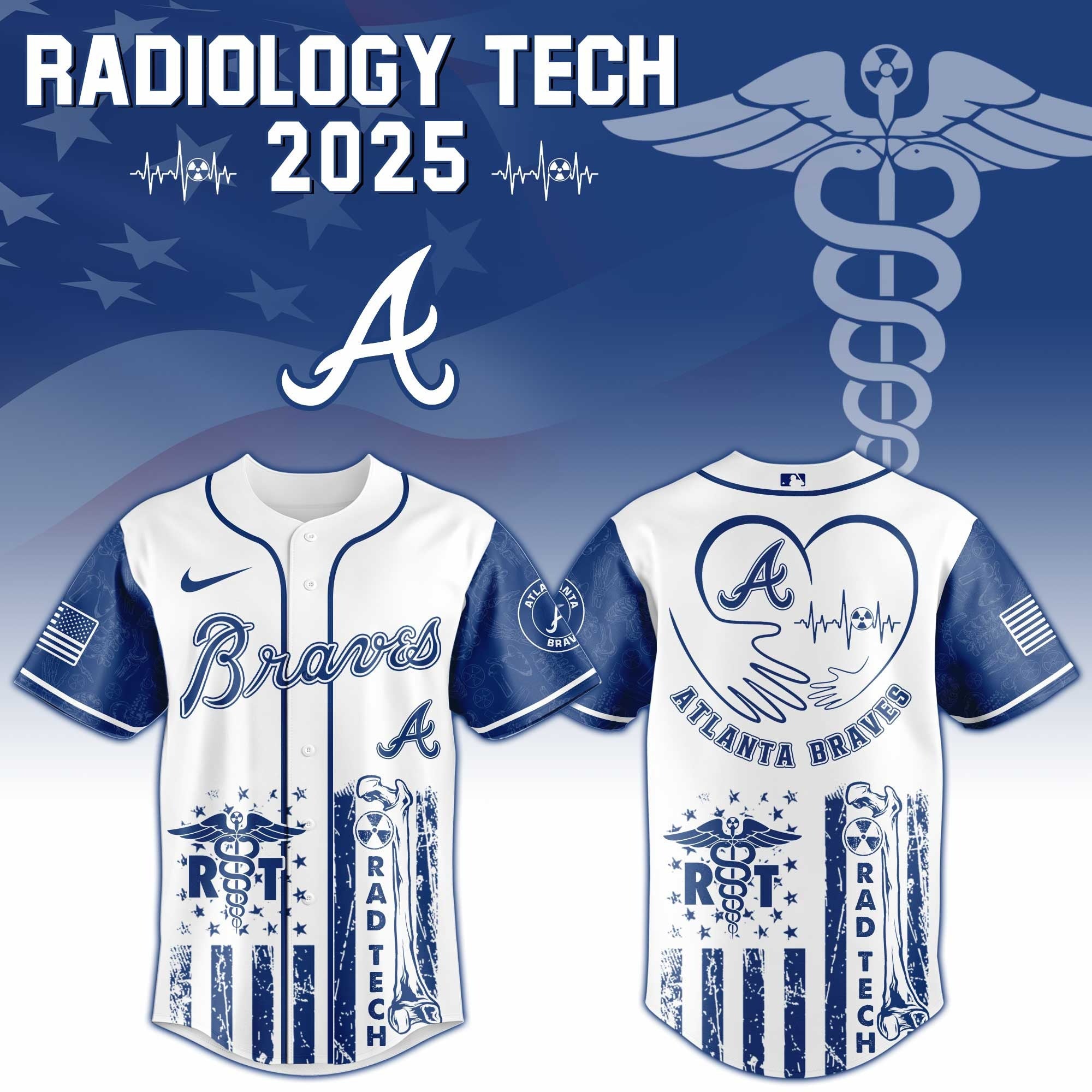 Atlanta Braves x Radiology Tech Night Exclusive Design Jersey Atlanta Braves Merch For Fans