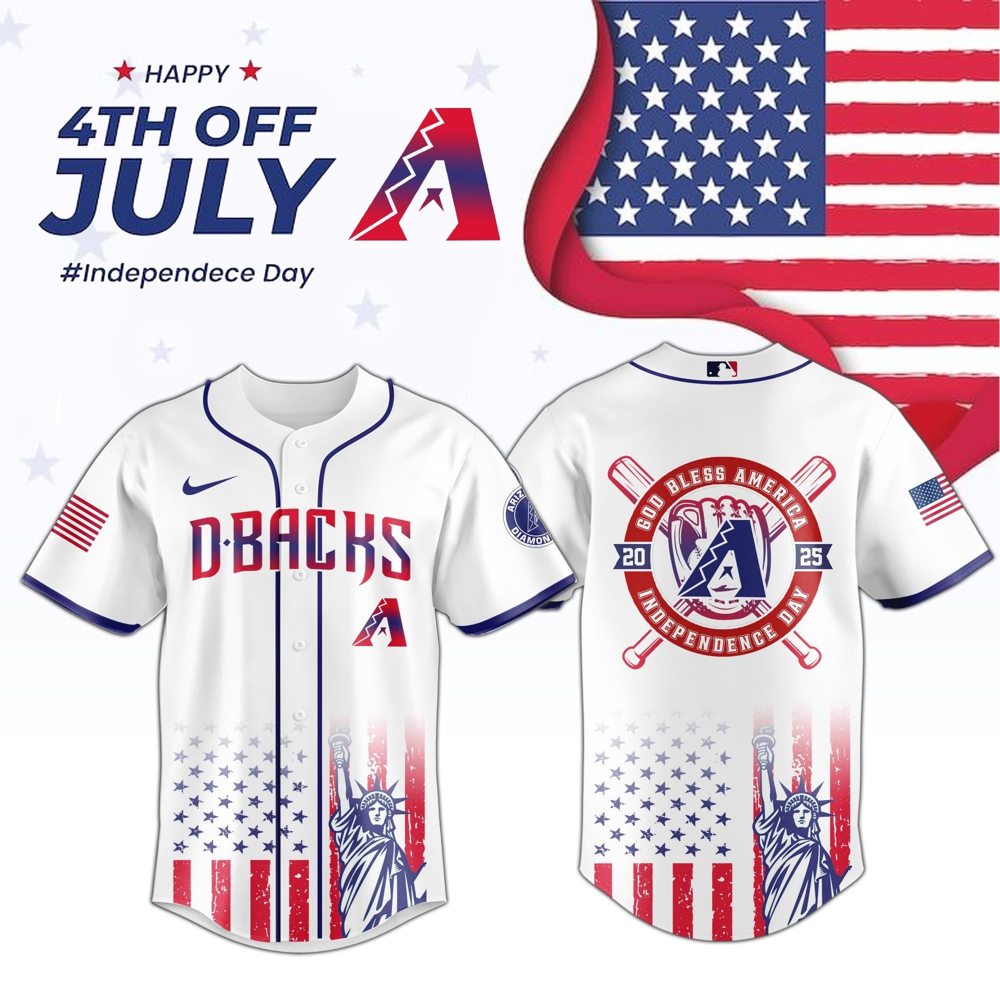Arizona Diamondbacks Special Independence Day Edition Jersey Arizona Diamondbacks Merch
