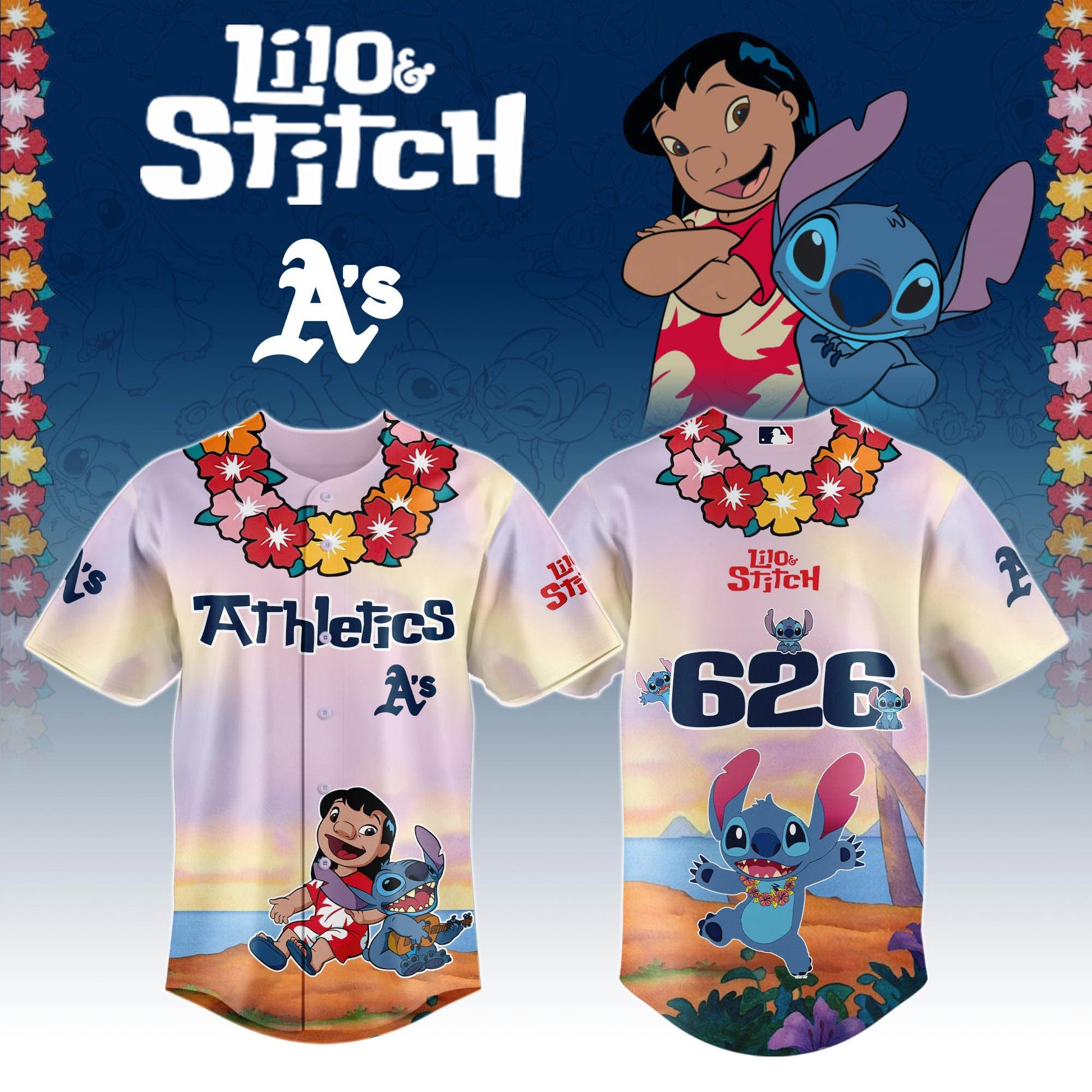 Athletics x Lilo And Stitch Special Edition Jersey 2026 Athletics Merch Father's Day Gifts