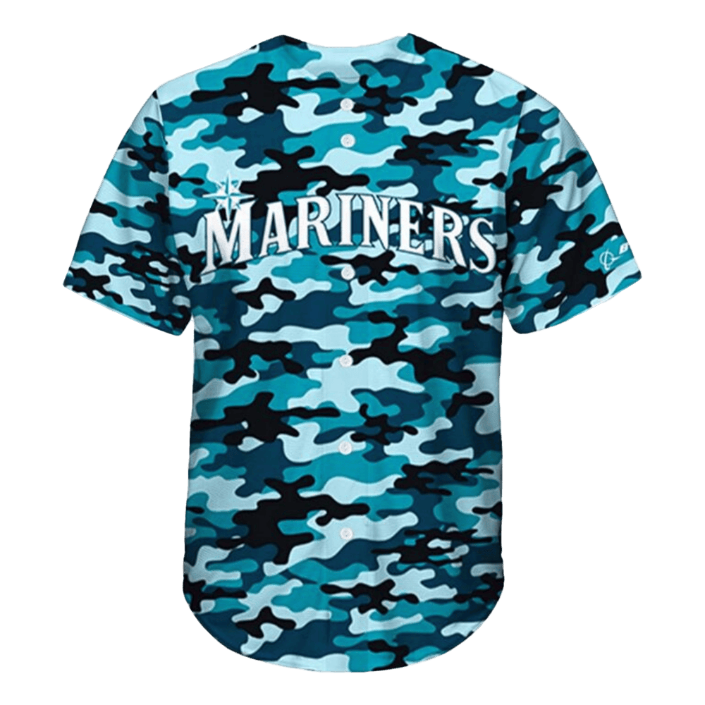 2026 Mariners Armed Forces Night Camo Jersey Seattle Mariners Merch Dad Fathers Day Gifts