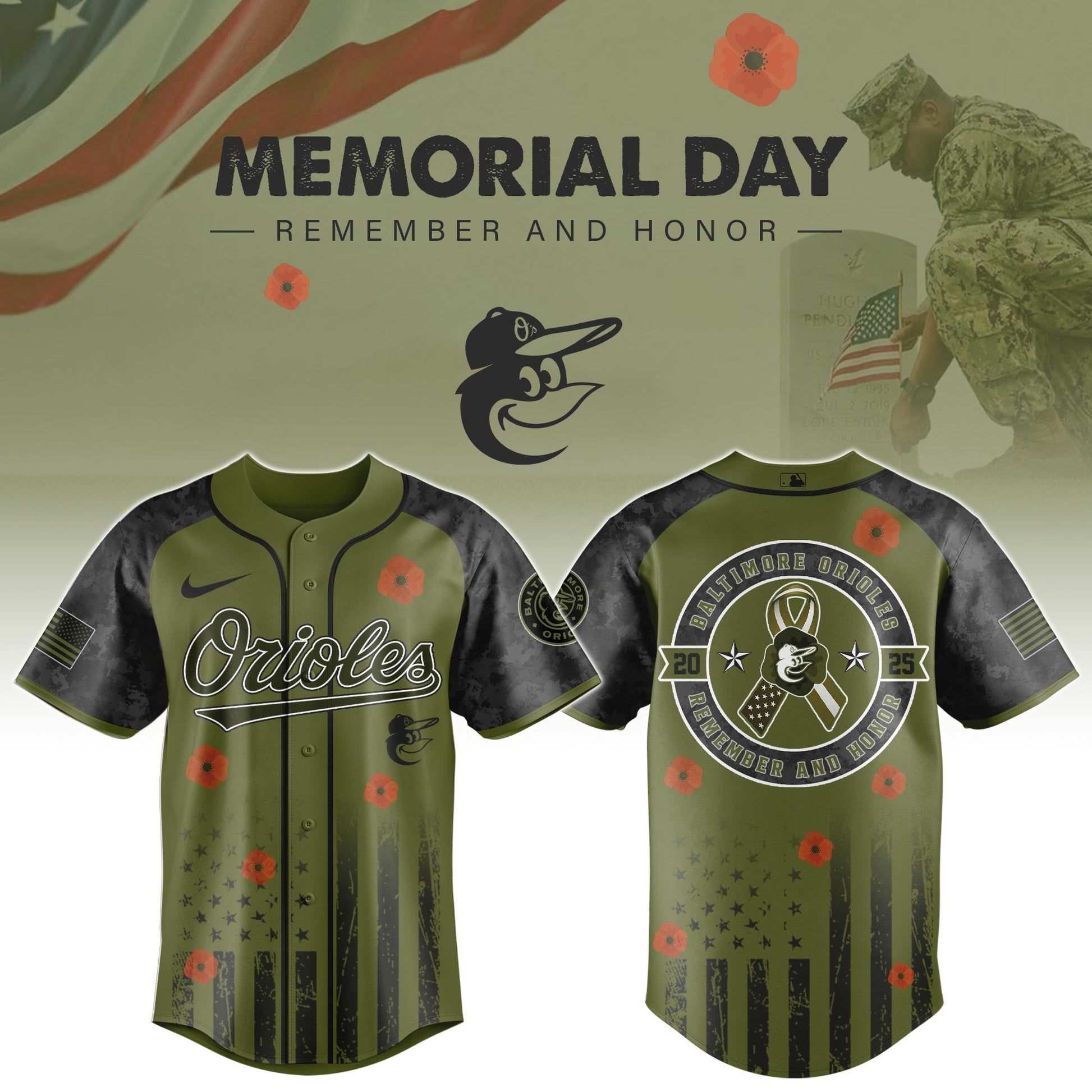 Baltimore Orioles x Memorial Day Edition Jersey 2026 Baltimore Orioles Merch