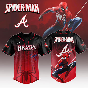 Atlanta Braves x Spider Man Game Night Special Edition Jersey Atlanta Braves Merch