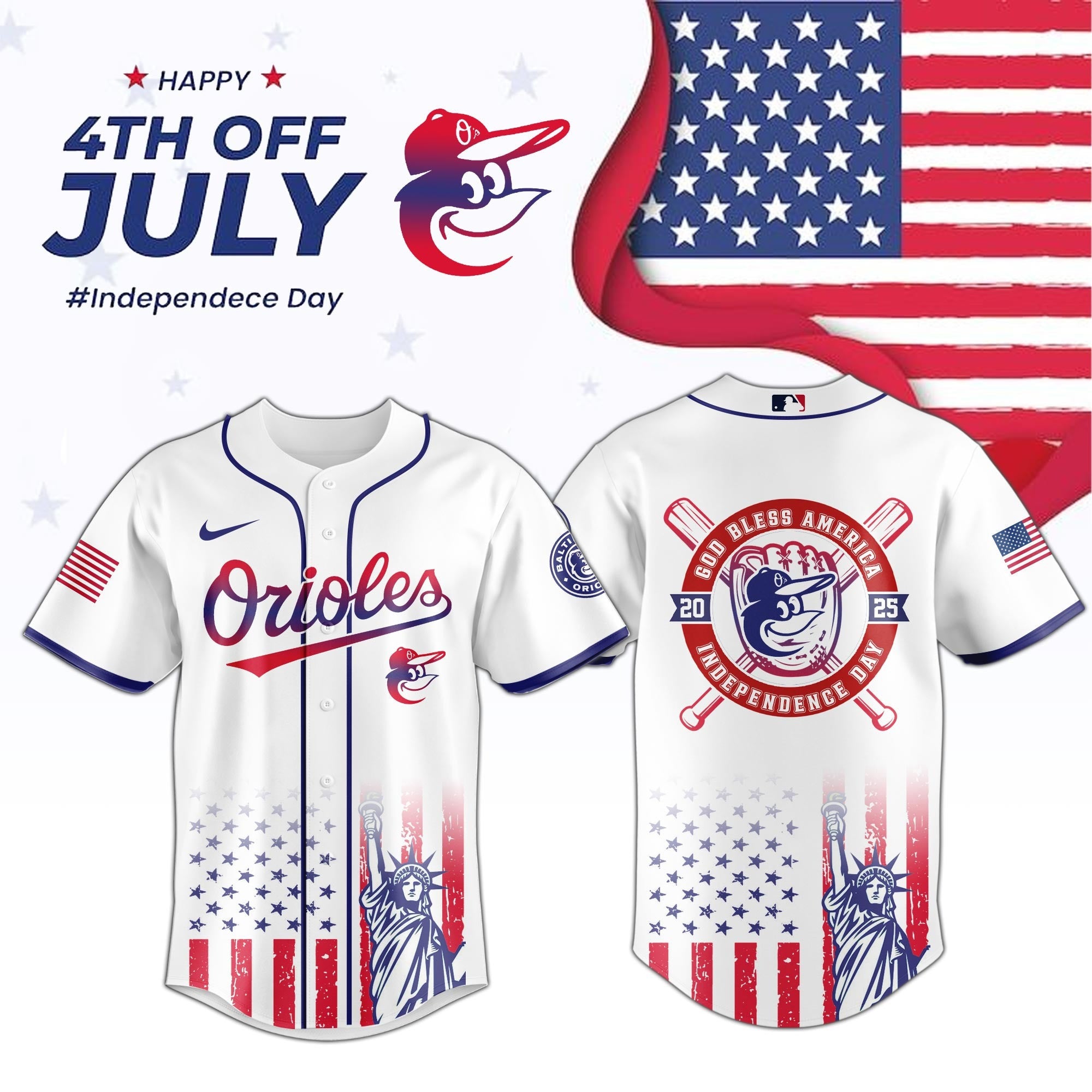 Baltimore Orioles Special Independence Day 2026 Edition Jersey Baltimore Orioles Merch
