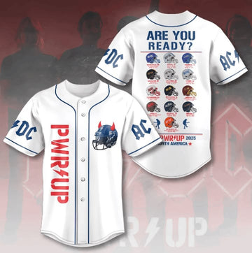 ACDC PWR UP 2026 North America Baseball Jersey ACDC Merch Father's Day Presents For Son