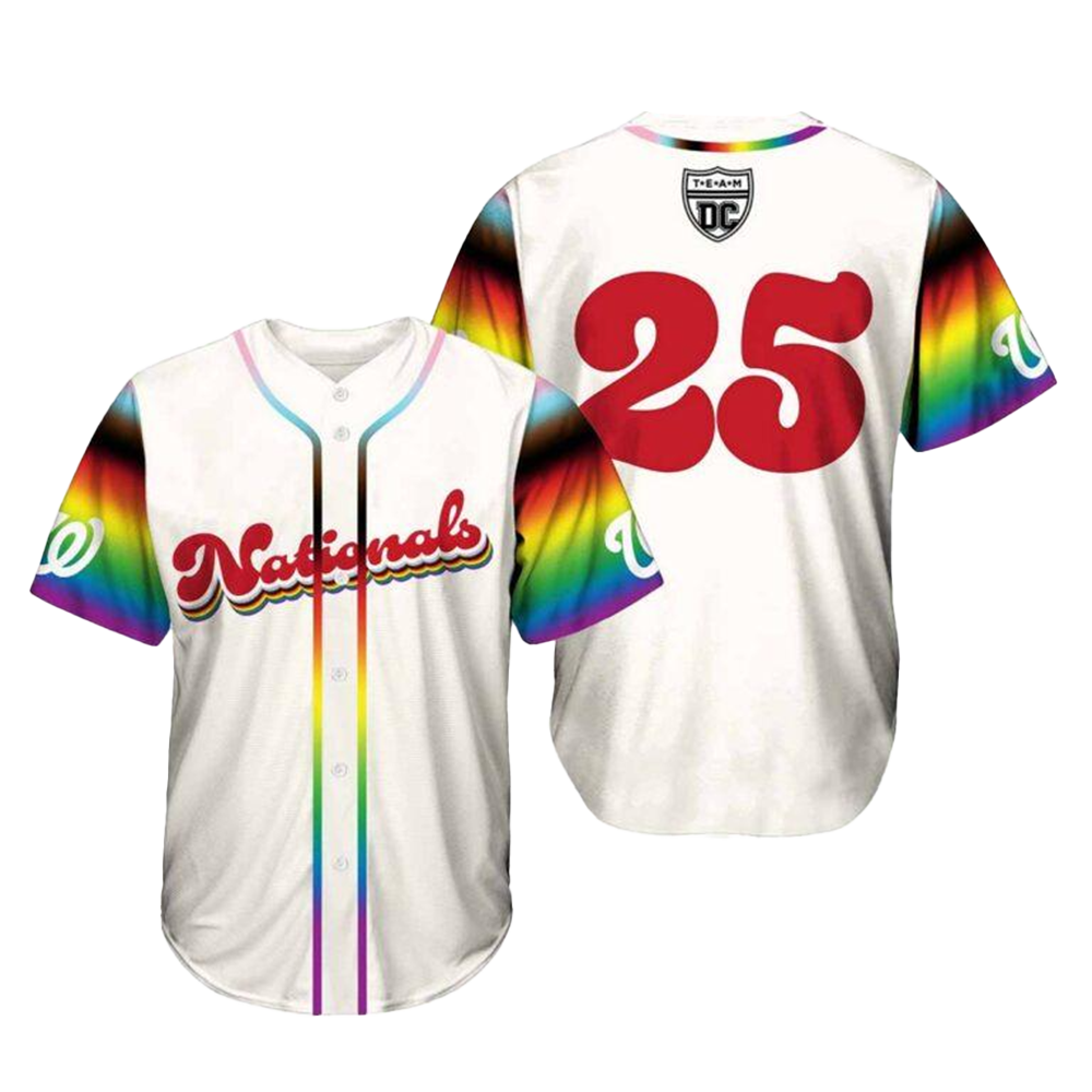 2026 Nationals Night Out LGBTQ Jersey Washington Nationals Merch Baseball Team Gift Ideas