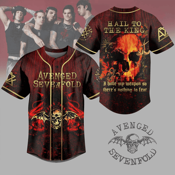 Avenged Sevenfold Hail To The King Baseball Jersey Avenged Sevenfold Merch Gifts For Band Fans