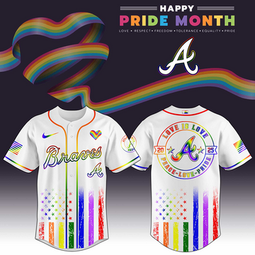 Atlanta Braves x Happy Pride Month 2026 Baseball Jersey Atlanta Braves Merch Father Gifts