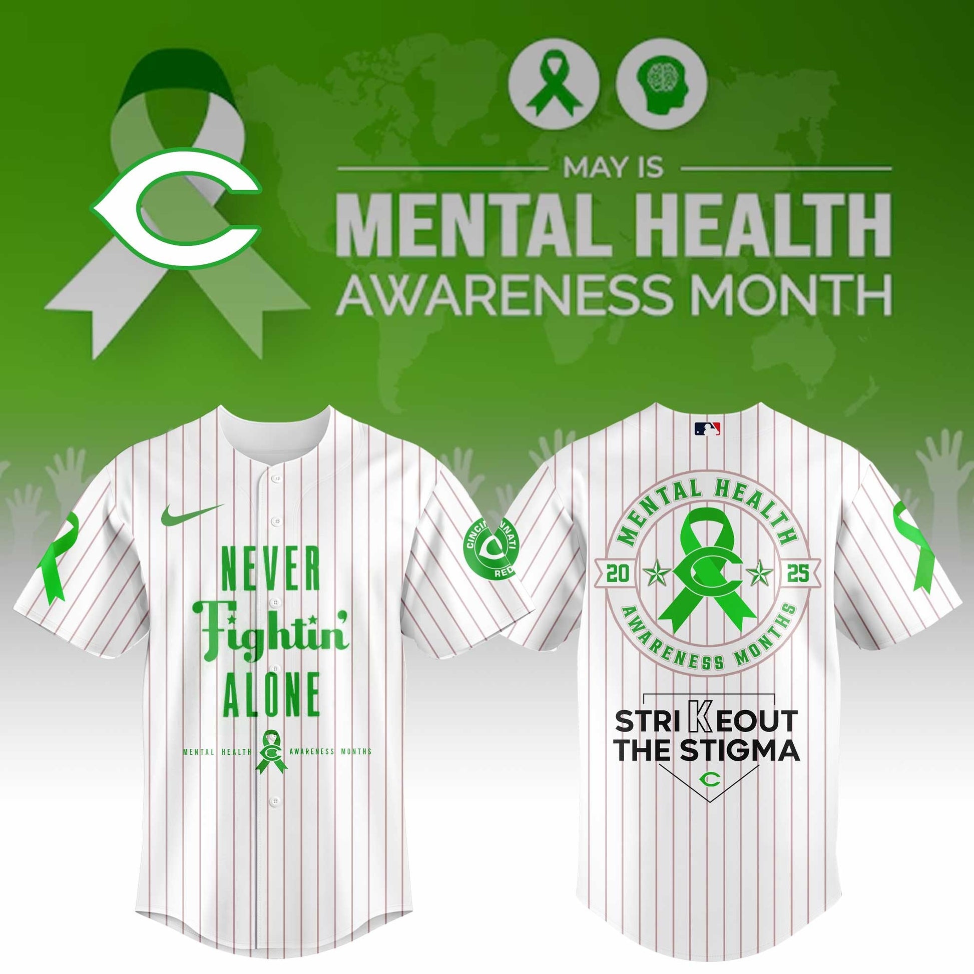 Cincinnati Reds Special Mental Health Awareness Week 2026 Jersey Cincinnati Reds Merch
