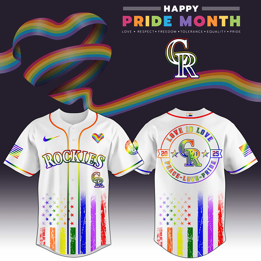 Colorado Rockies x Happy Pride Month 2026 Baseball Jersey Colorado Rockies Merch For Fans