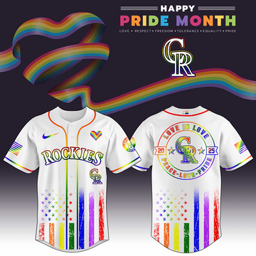 Colorado Rockies x Happy Pride Month 2026 Baseball Jersey Colorado Rockies Merch For Fans