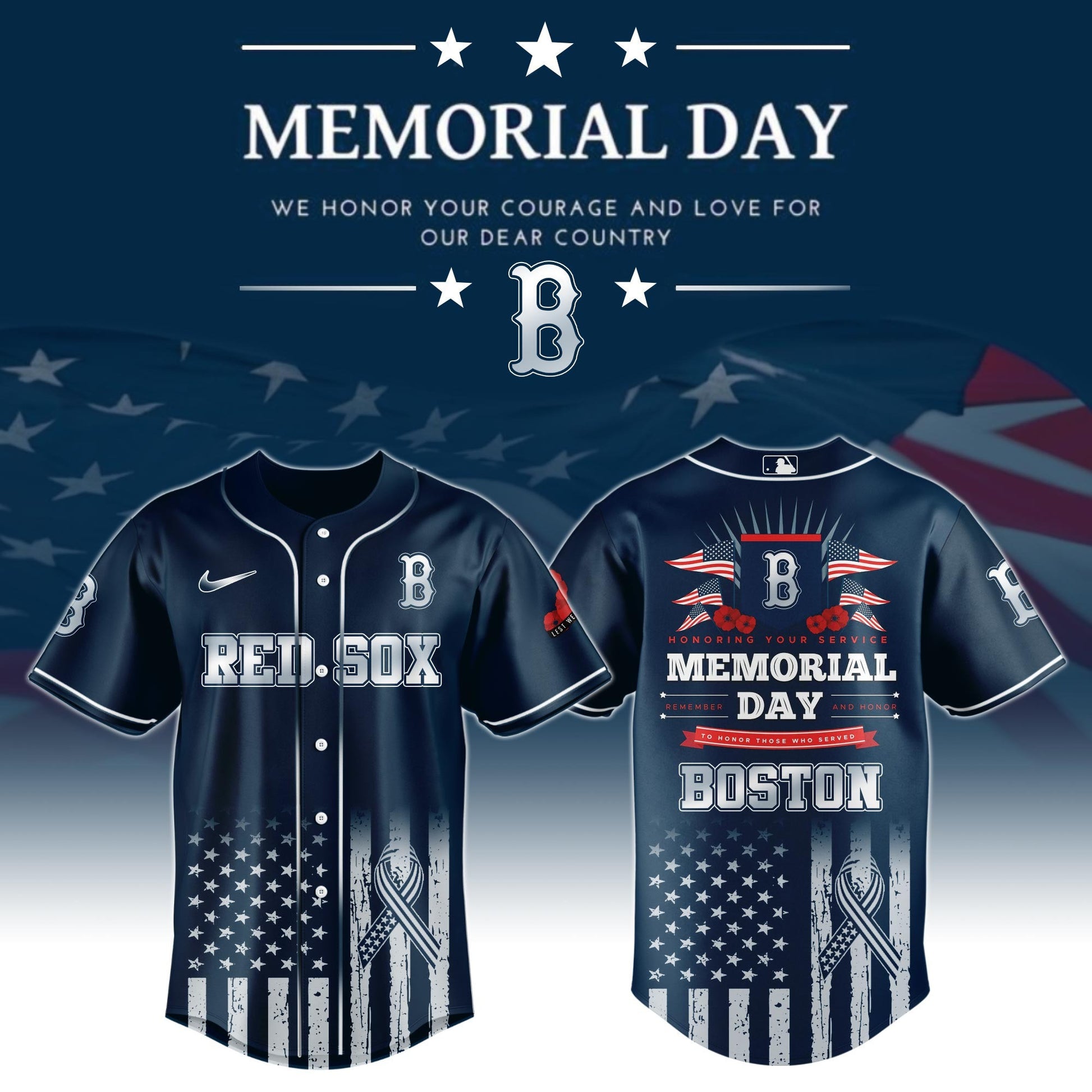 Boston Red Sox Special Memorial Day 2026 Edition Jersey Boston Red Sox