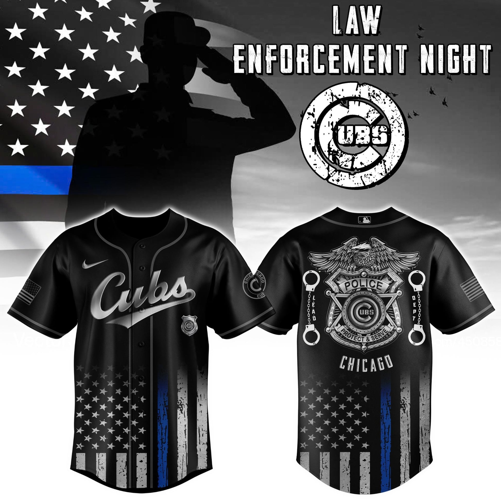 Chicago Cubs x Law Enforcement Night Edition Jersey 2026 Chicago Cubs Merch