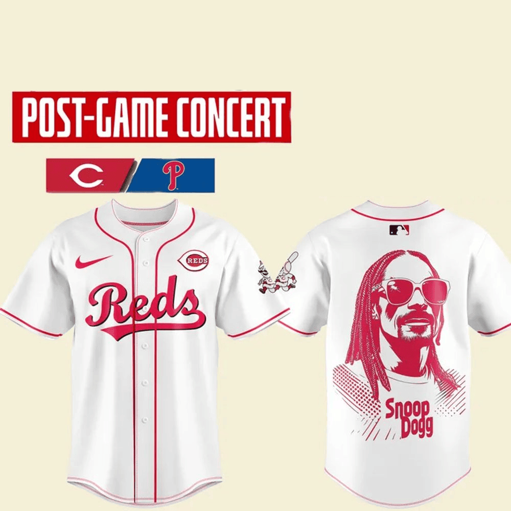 Cincinnati Reds X Snoop Dogg Postgame Concert Jersey 2026 Unique Gifts For Dad