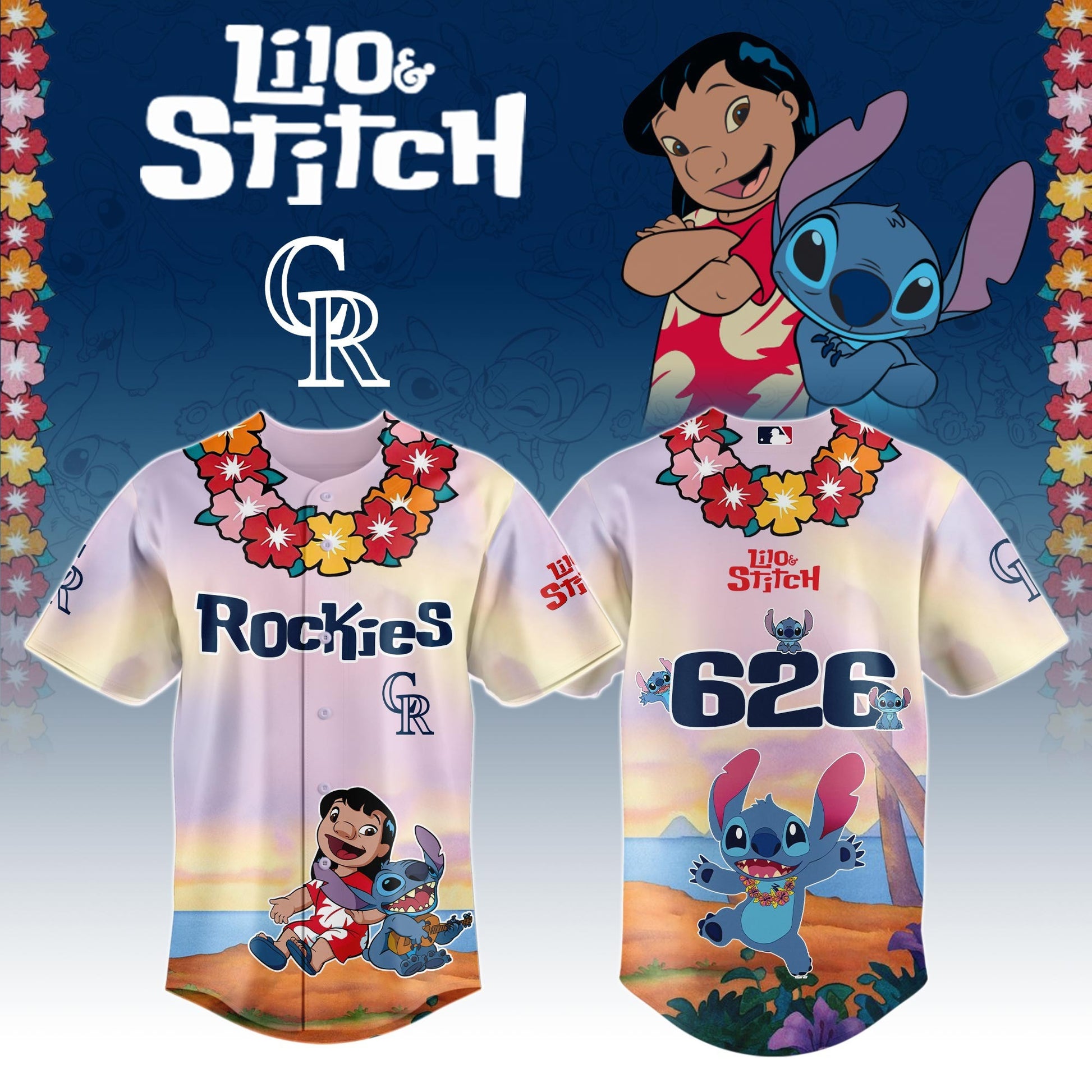 Colorado Rockies x Lilo And Stitch Special Edition Jersey 2026 Colorado Rockies Merch