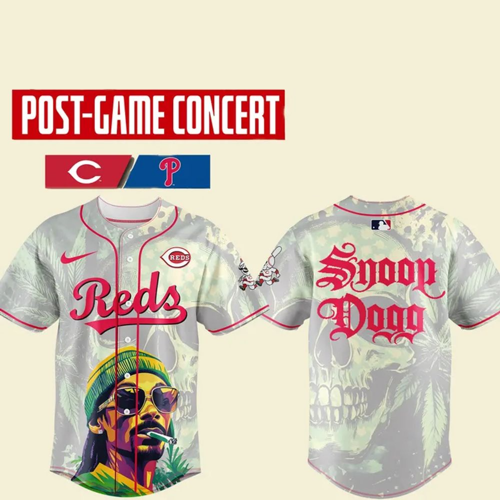Cincinnati Reds X Snoop Dogg Postgame Concert 2026 Baseball Jersey Good Fathers Day Gifts