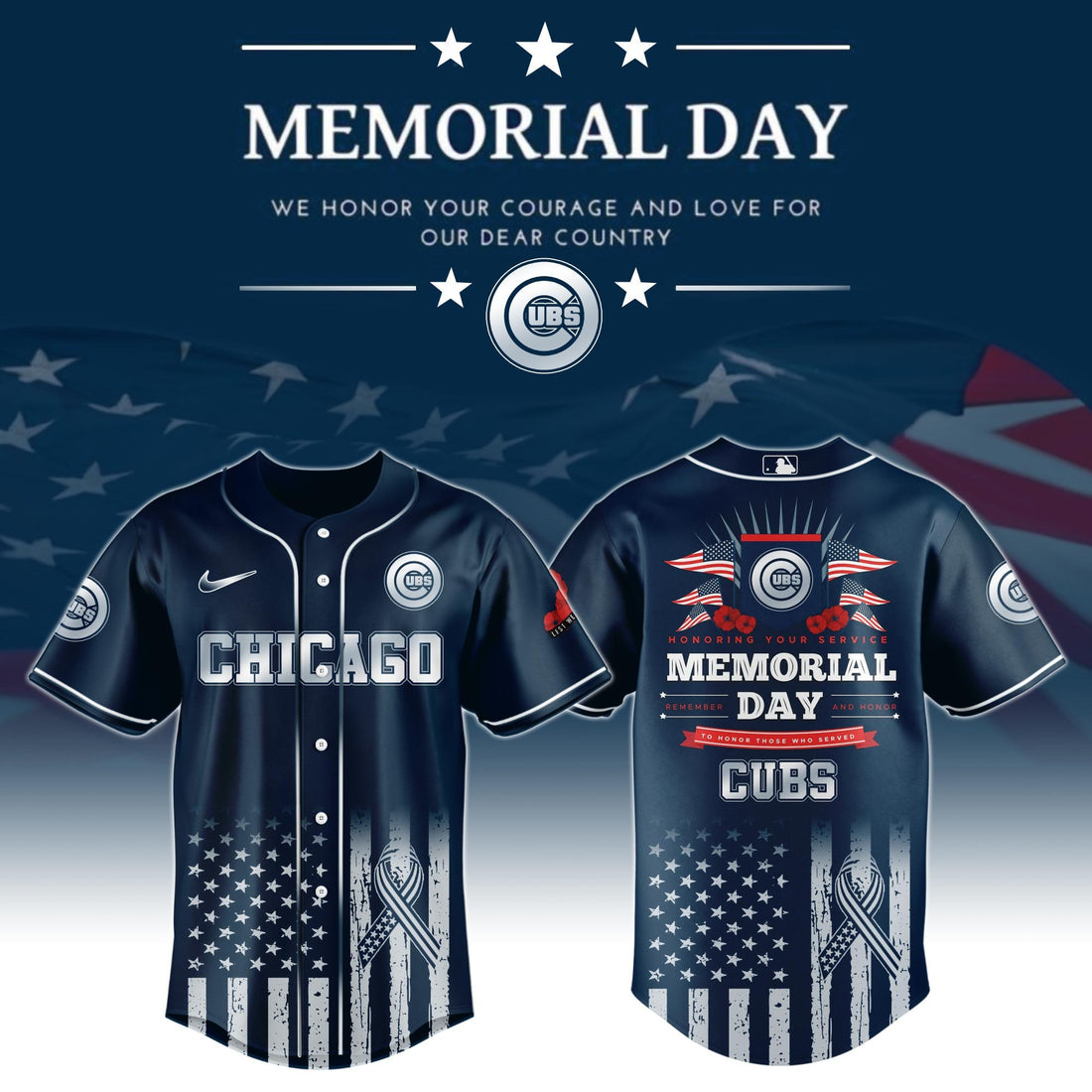 Chicago Cubs Special Memorial Day Edition Jersey Chicago Cubs Merch