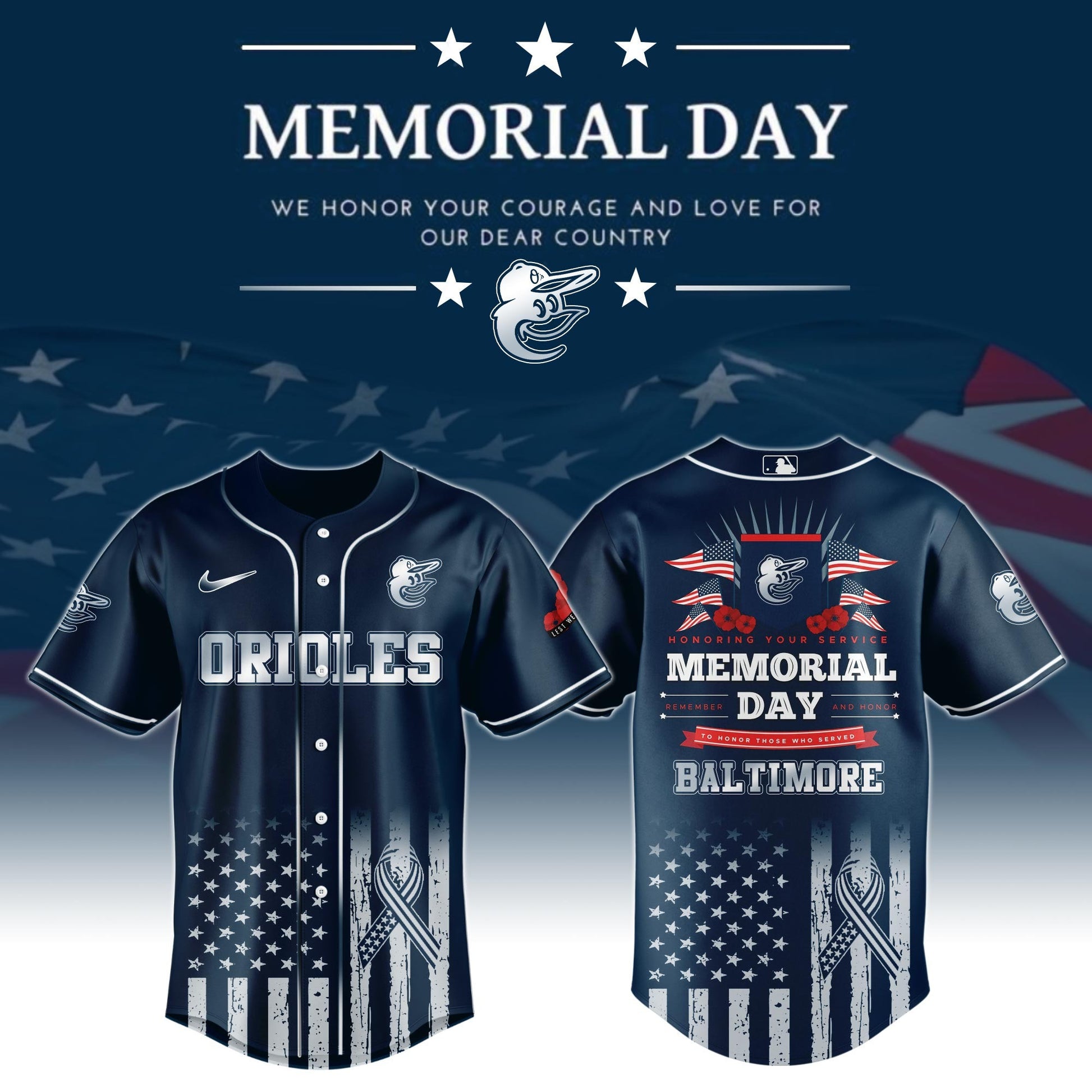 Baltimore Orioles Special Memorial Day Edition Jersey Baltimore Orioles Merch