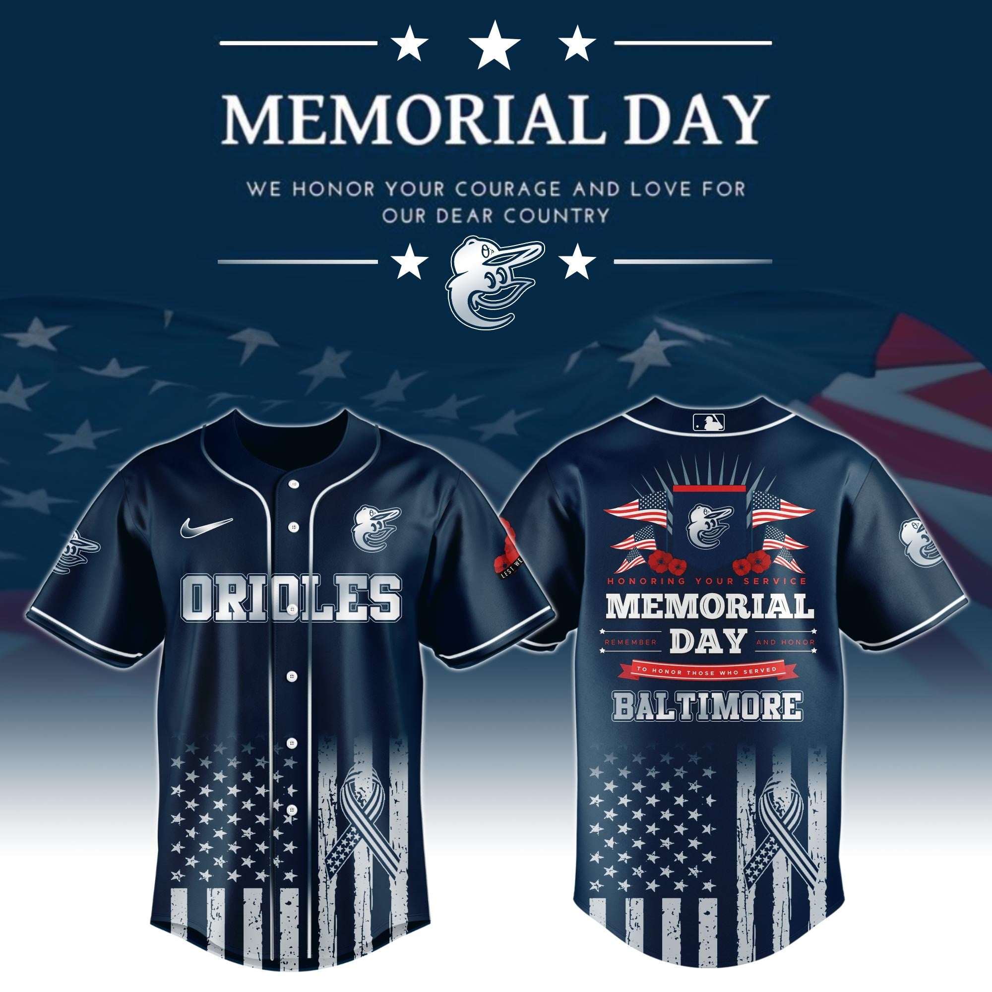 Baltimore Orioles Special Memorial Day Edition Jersey Baltimore Orioles Merch