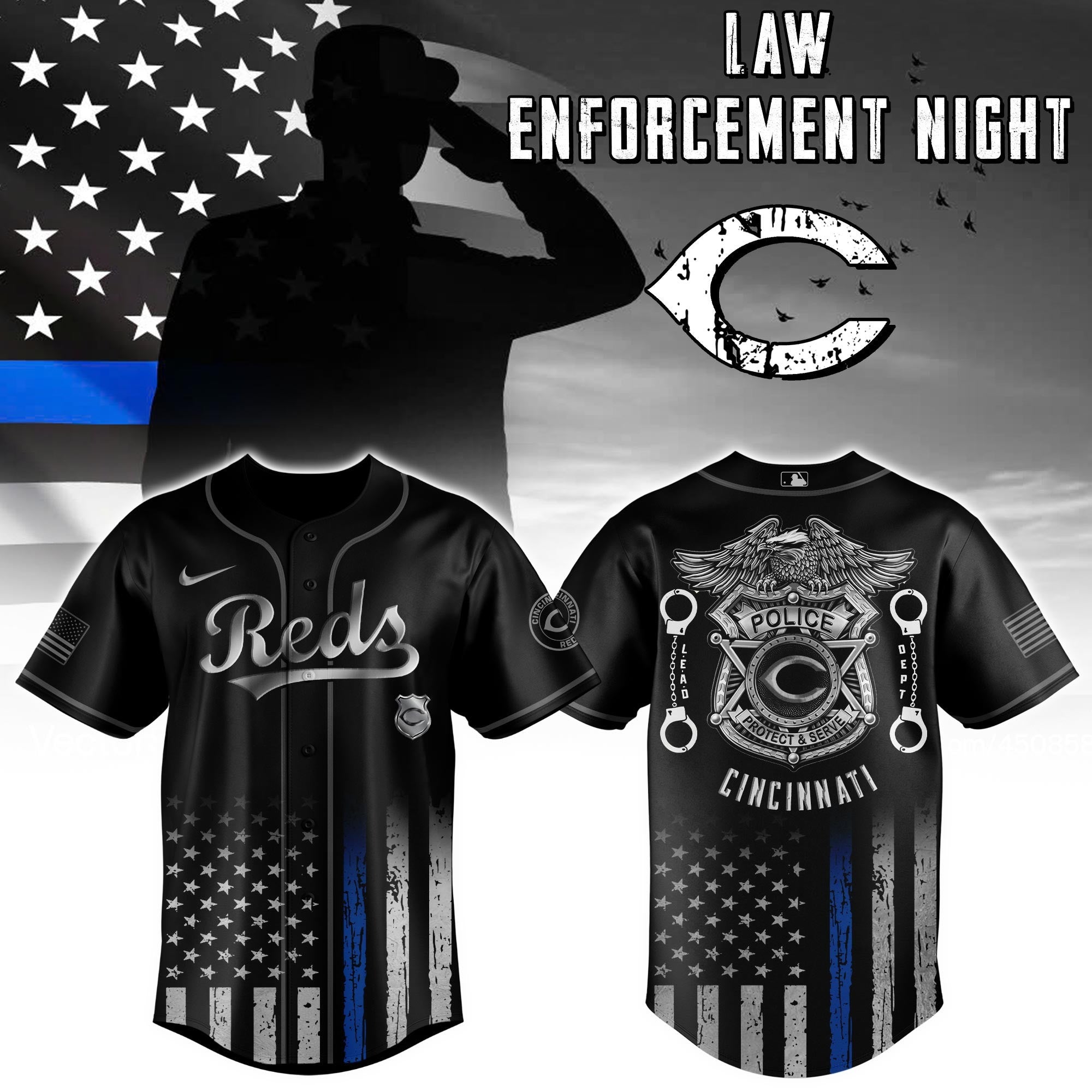 Cincinnati Reds x Law Enforcement Night Edition Jersey 2026