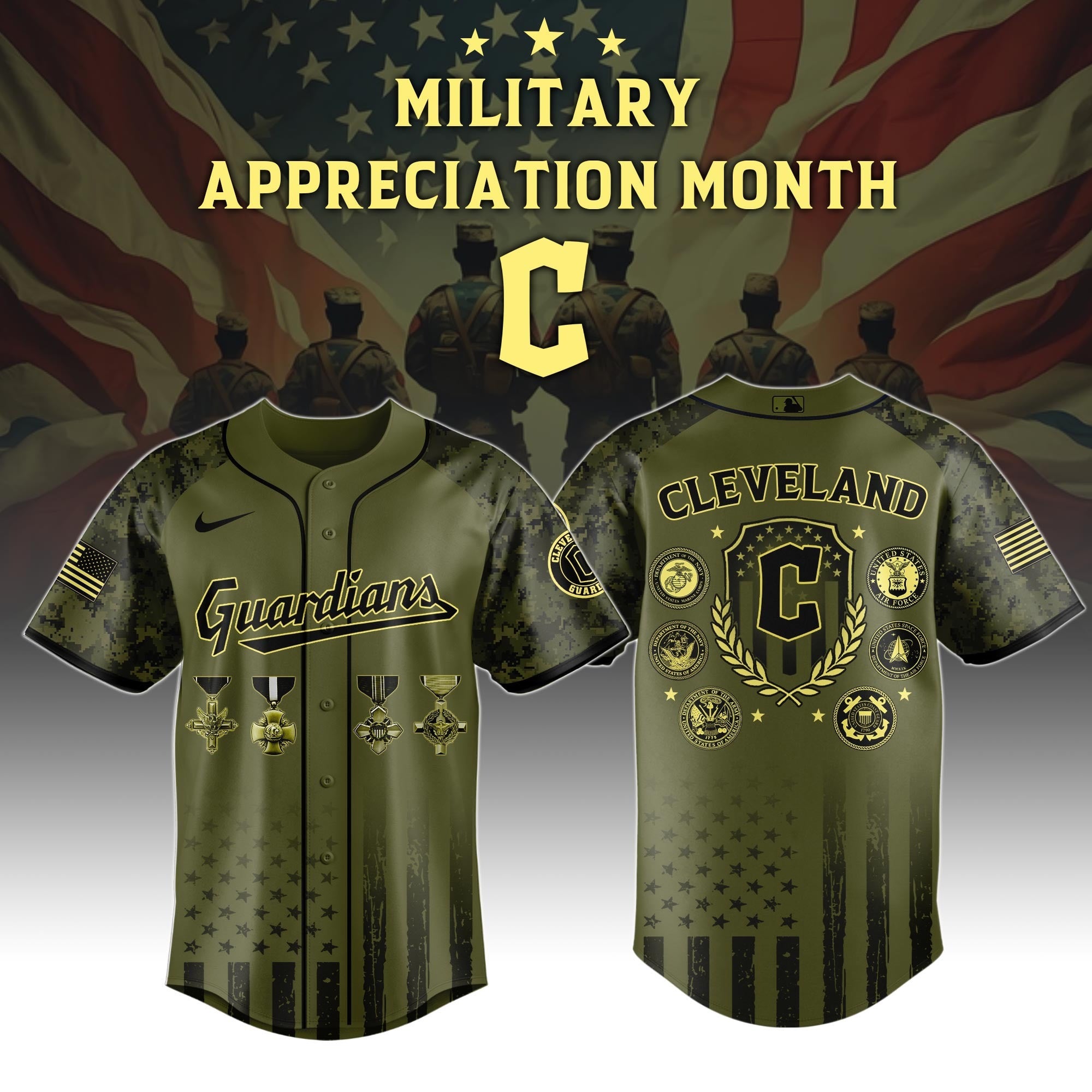 Cleveland Guardians x Military Appreciation Month Special Edition Jersey 2026