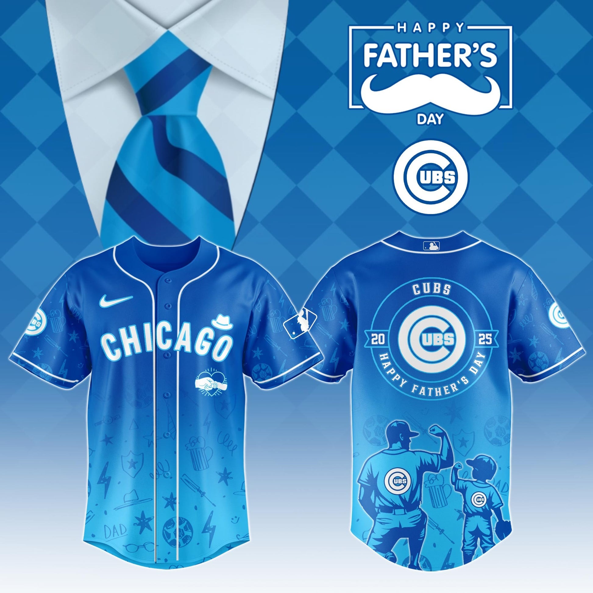 Chicago Cubs Special Father's Day 2026 Edition Jersey Chicago Cubs Merch