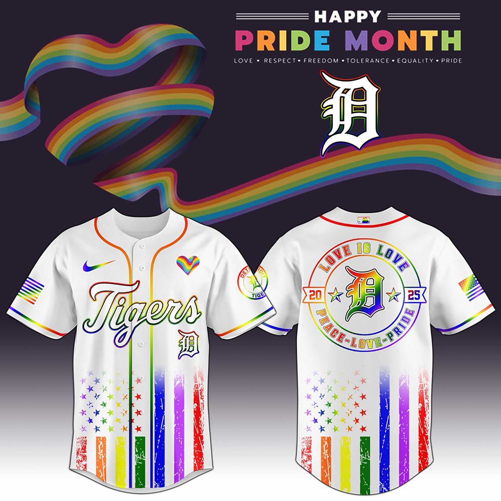Detroit Tigers x Happy Pride Month 2026 Baseball Jersey Detroit Tigers Merch Gifts For Fans