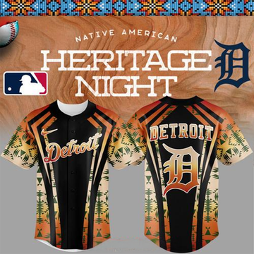 Detroit Tigers Native American Heritage Night 2026 Baseball Jersey Detroit Tigers Merch Gifts