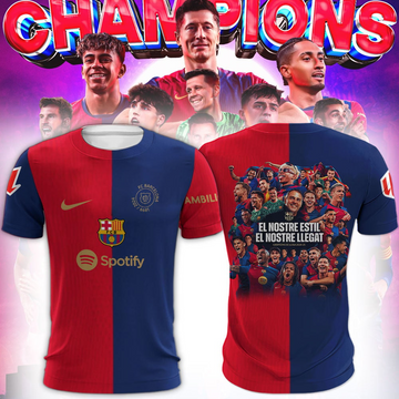 FC Barcelona La Liga Champions 2026 25 Jersey FC Barcelona Merch Best Father's Day Gifts
