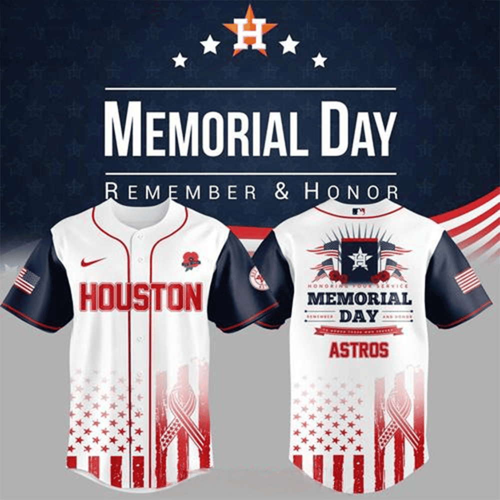 Houston Astros 2026 Memorial Day Special Baseball Jersey Houston Astros Merch Dad Gifts