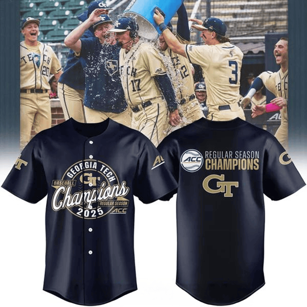 Georgia Tech 2026 ACC Regular Season Champions Jersey Cool Gifts For Dad