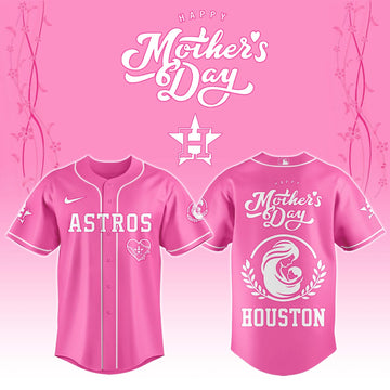 Houston Astros Happy Mother's Day 2026 Baseball Jersey Houston Astros Merch Gifts For Wife