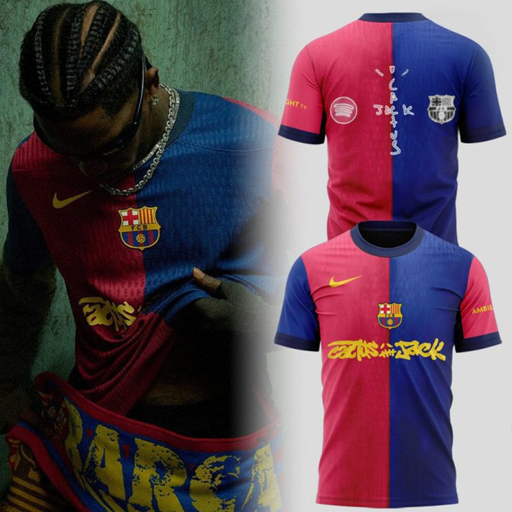 FC Barcelona x Travis Scott 2026 Jersey Travis Scott Barcelona Merch Useful Gifts For Dad