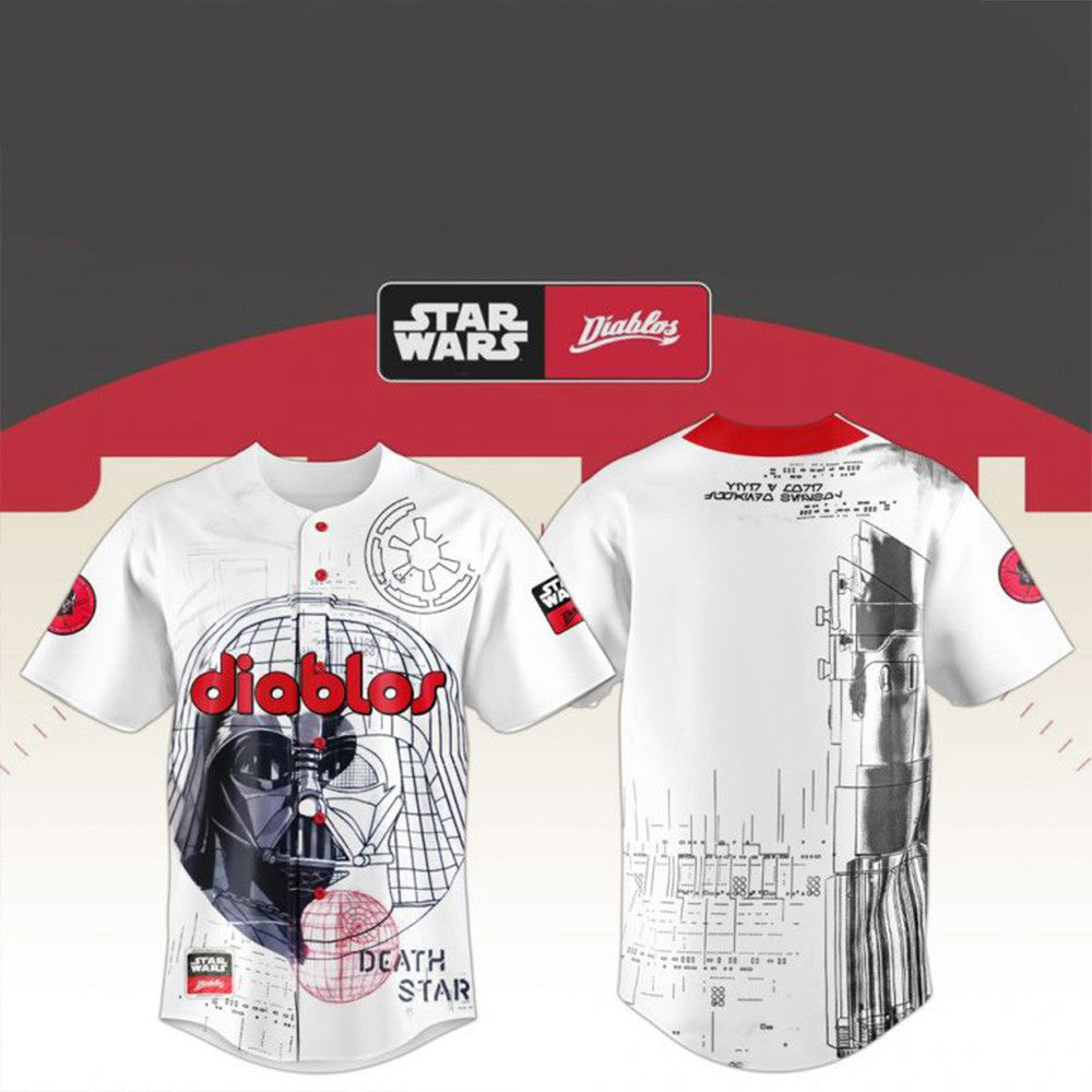 Diablos Rojos Del Mexico x Star War New Jersey 2026 Gifts For Baseball Fans