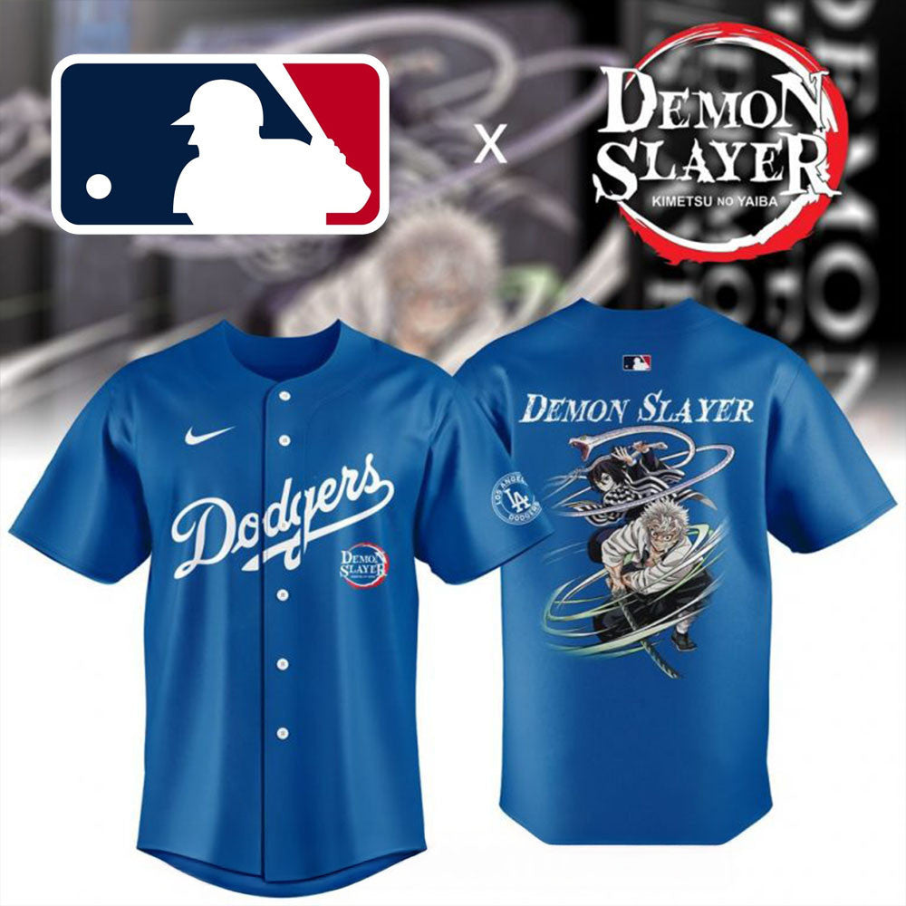 Demon Slayer x Los Angeles Dodgers 2026 Baseball Jersey Father's Day Gifts For Husband