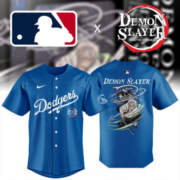 Demon Slayer x Los Angeles Dodgers 2026 Baseball Jersey Father's Day Gifts For Husband
