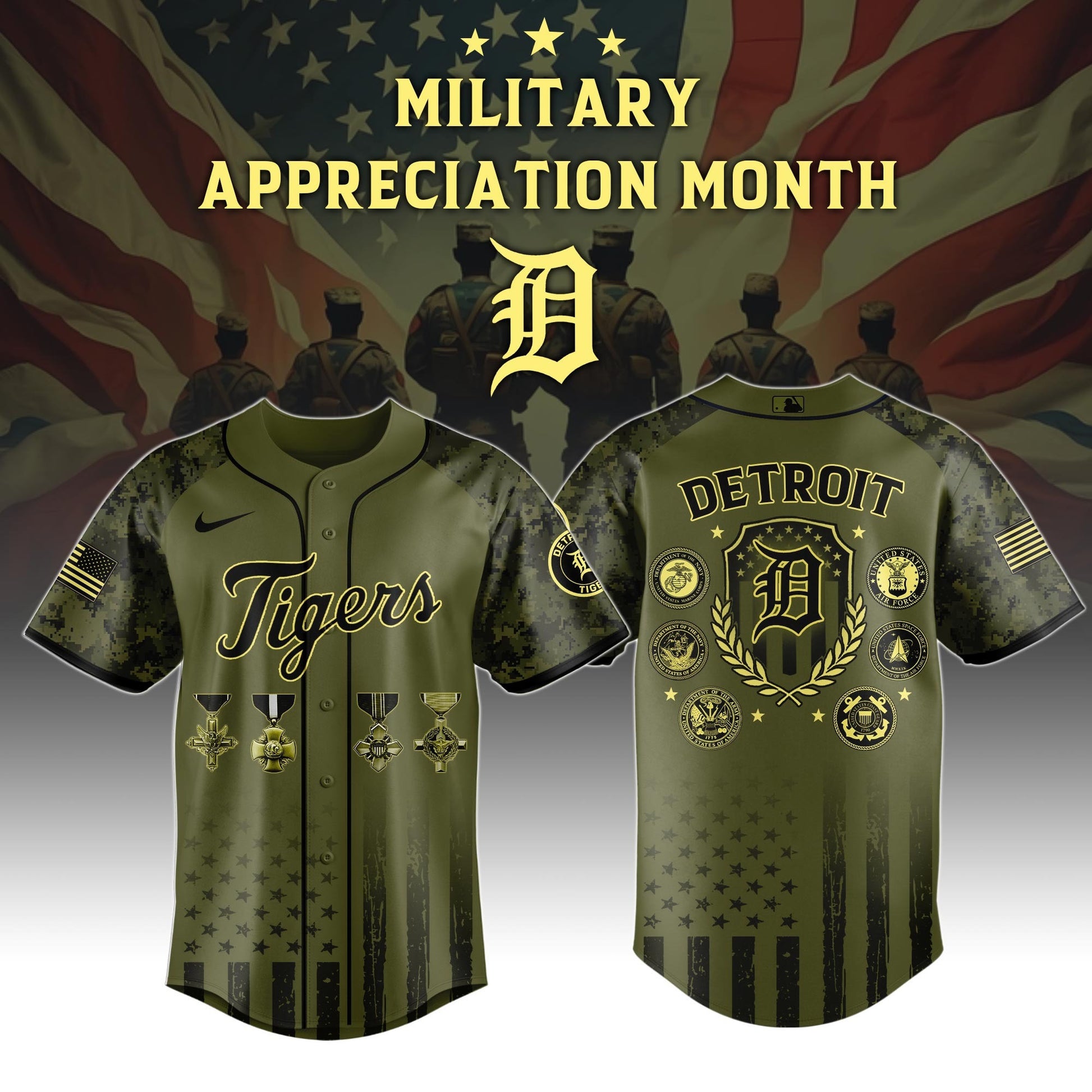 Detroit Tigers x Military Appreciation Month Special Edition Jersey 2026