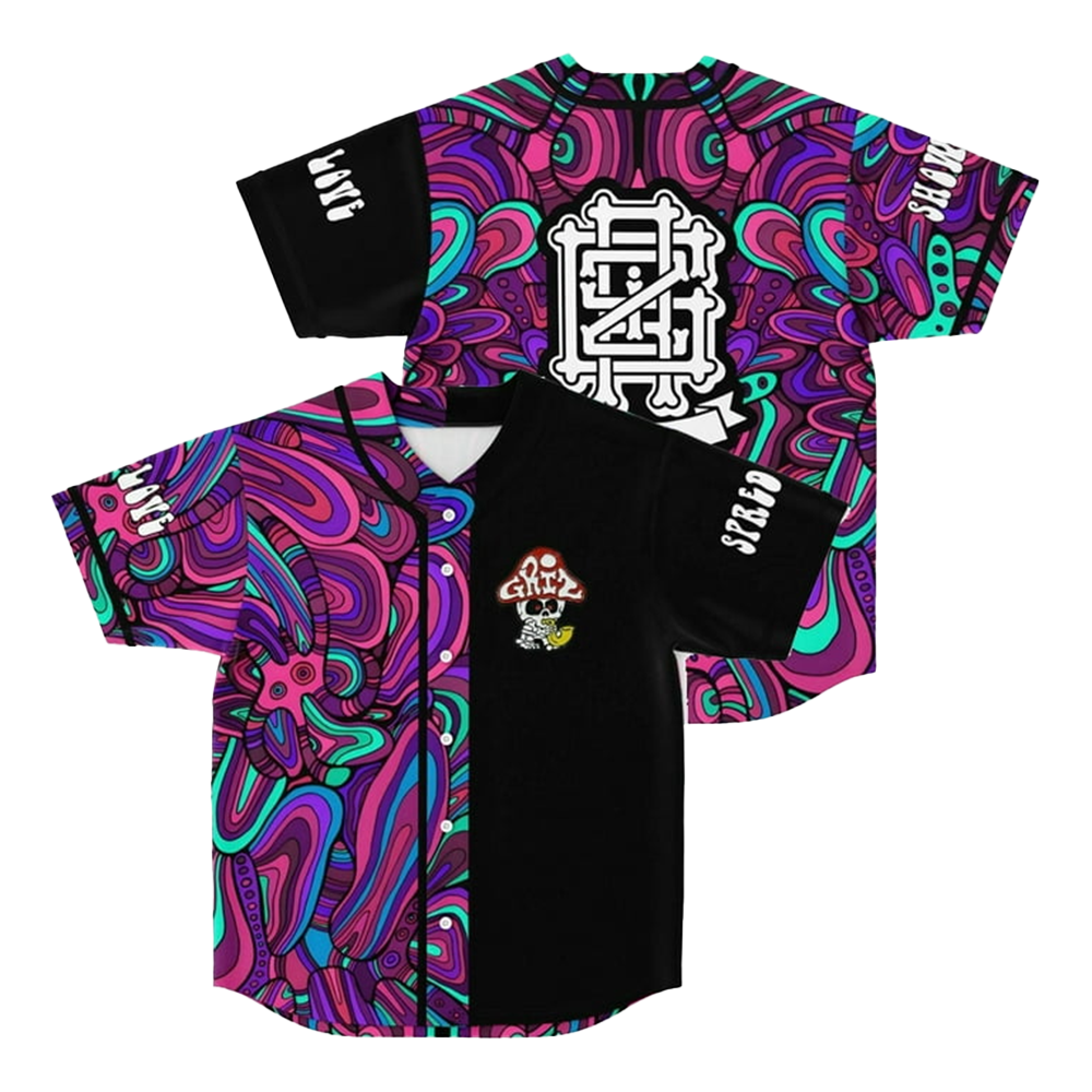 Griz Merch Skull Griz Baseball Jersey Gifts For DJ Fans