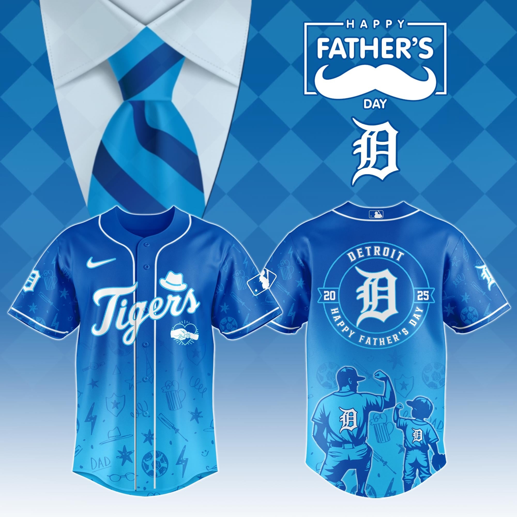 Detroit Tigers Special Father's Day 2026 Edition Jersey Detroit Tigers Merch