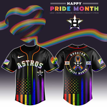 Houston Astros 2026 Pride Month Special Baseball Jersey Houston Astros Merch Best Gifts For Dad
