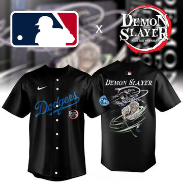 Demon Slayer x Los Angeles Dodgers 2026 Baseball Jersey Bonus Dad Gifts