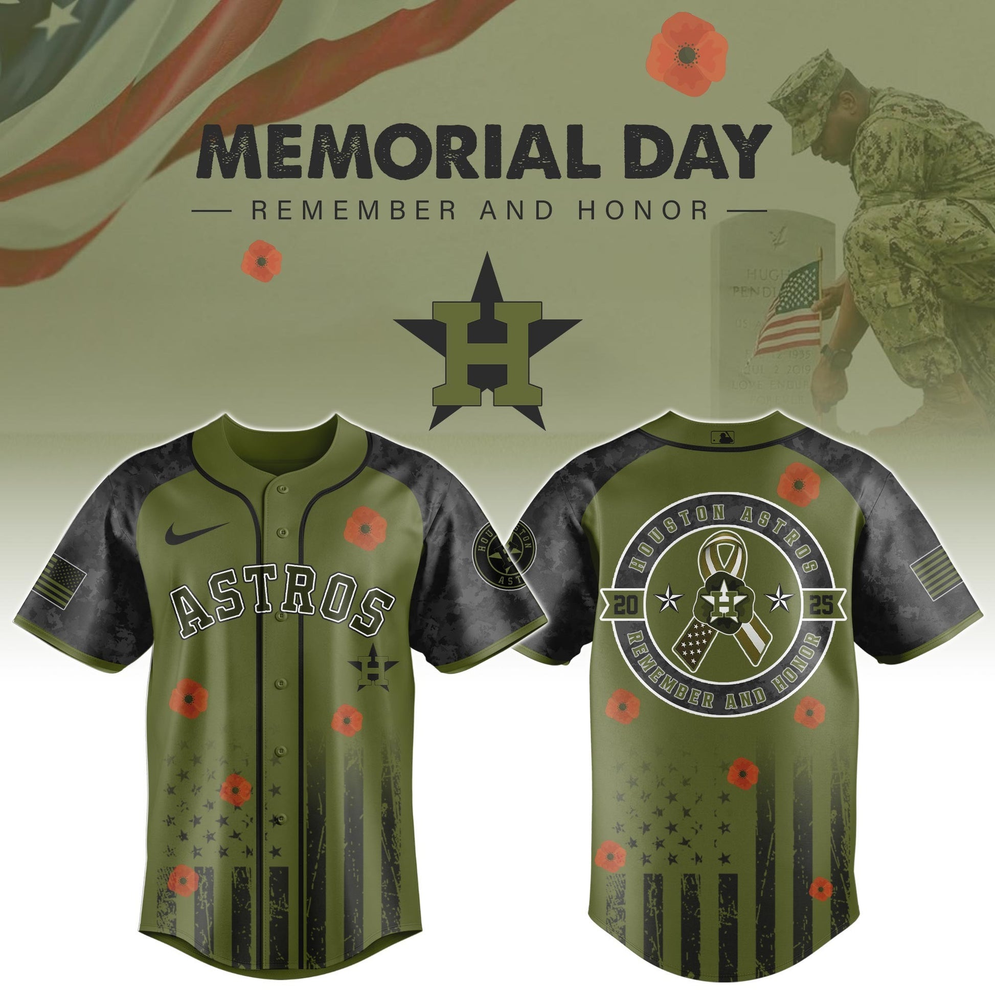 Houston Astros x Memorial Day Edition Jersey 2026 Houston Astros Merch
