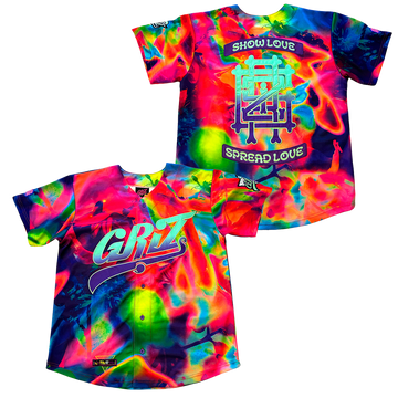 Griz Merch GRiZ Infra Rad Button Up Baseball Jersey Gifts For DJ Fans