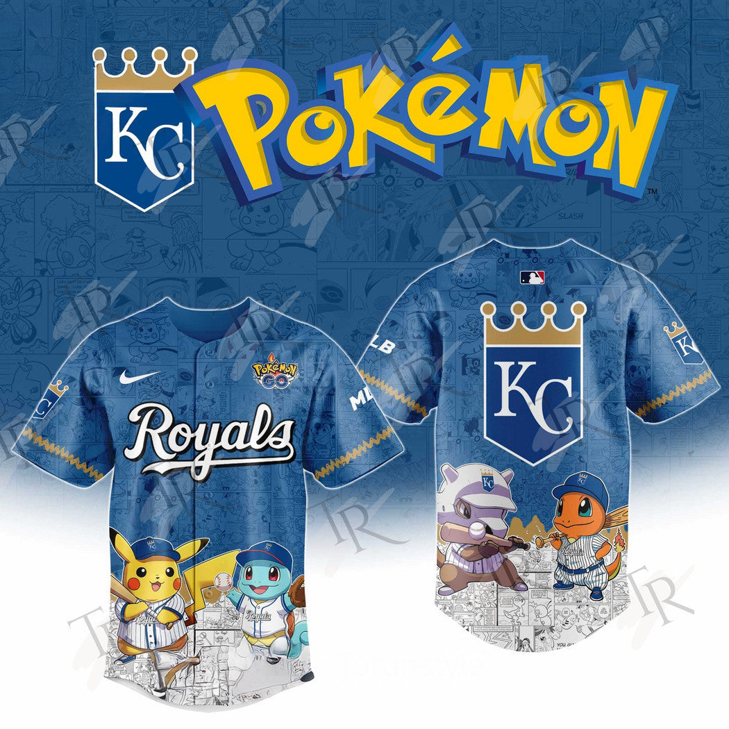 2026 Kansas City Royals Pokemon Go Special Edition Baseball Jersey Baseball Gifts Ideas