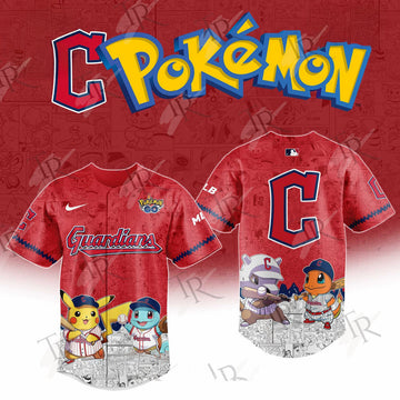 2026 Cleveland Guardians Pokemon Go Special Edition Baseball Jersey Gifts For Baseball Players