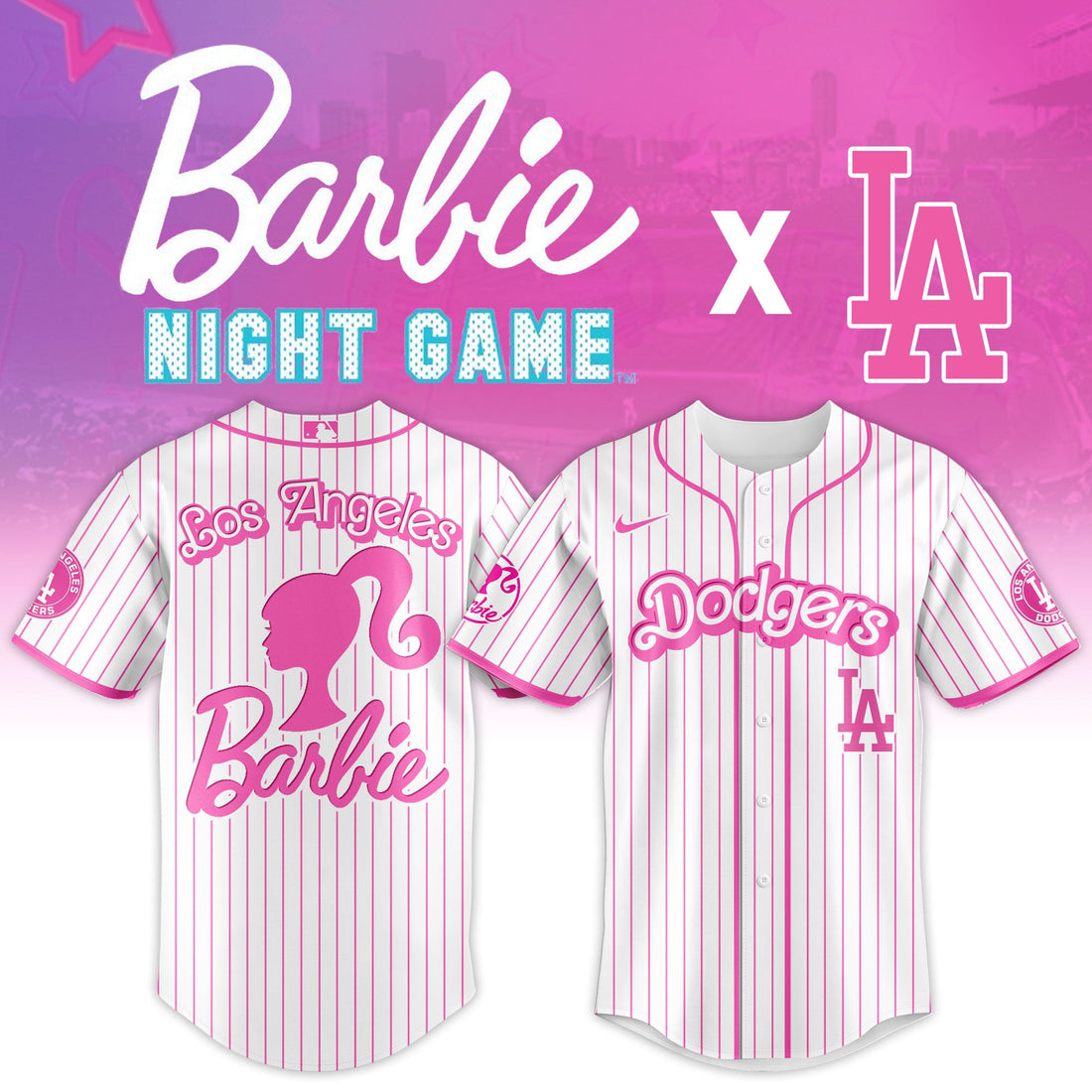 2026 Barbie Los Angeles Dodgers Baseball Jersey Gifts For Baseball Lovers
